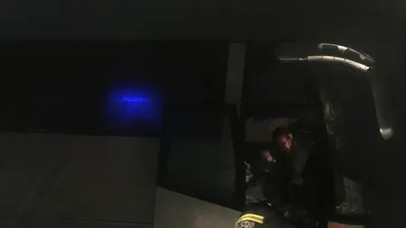 VIDEO | Autocar plin cu 30 de ucraineni, implicat într-un accident rutier în Tulcea