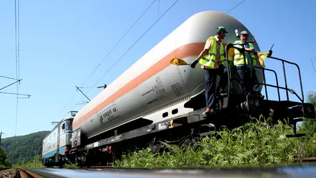 Un tren de marfă a deraiat în Alba