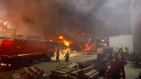 Incendiul produs la o hală din Capitală fost stins vineri dimineață / O hală a ars în totalitate. Construcția era service auto FOTO și VIDEO