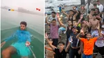 Un migrant marocan s-a filmat în timp ce înota spre Ceuta pentru a intra în Europa. Imaginile au devenit virale pe rețelele de socializare
