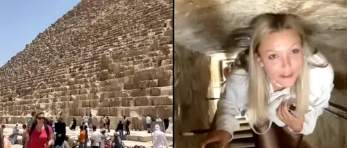 Realitatea ÎNFRICOȘĂTOARE a piramidelor din Egipt. O turistă a filmat in interior, iar imaginile spun totul