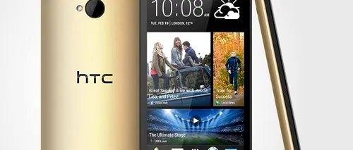 Smartphone-ul HTC One în culoarea Gold Champagne, disponibil în România