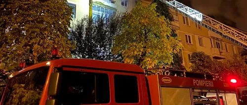 Zeci de persoane evacuate dintr-un bloc din Slatina unde a izbucnit un incendiu