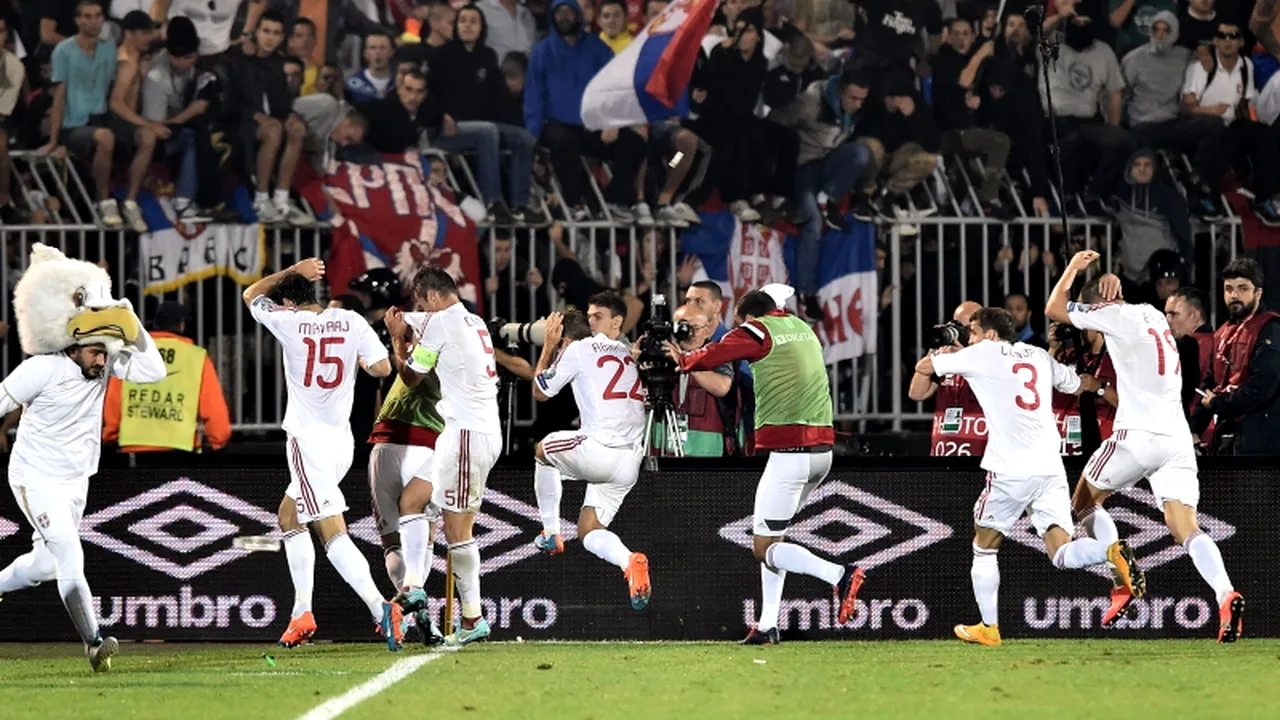 Președintele UEFA, Michel Platini, despre Serbia-Albania: Imaginați-vă că sub dronă ar fi fost o bombă. GALERIE FOTO cu incidentele