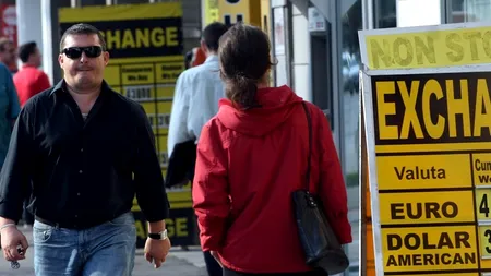 Cursul de schimb leu/euro, la cel mai redus nivel din ultimele trei luni