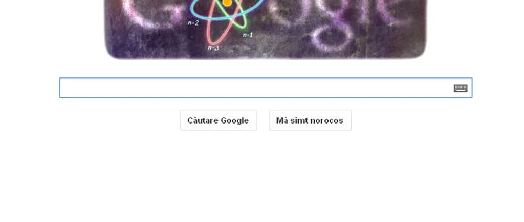 Fizicianul NIELS BOHR, sărbătorit de Google printr-un logo special