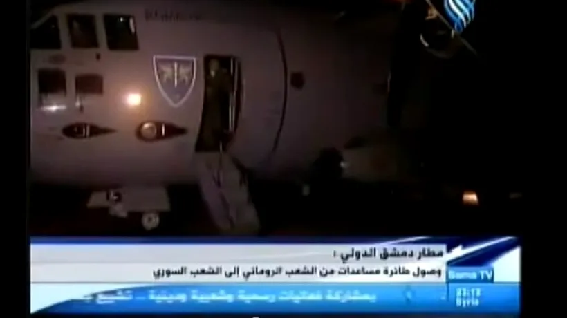 Televiziune siriană: România a trimis un avion militar cu ajutoare umanitare la Damasc. Mircea Dușa confirmă un zbor confidențial
