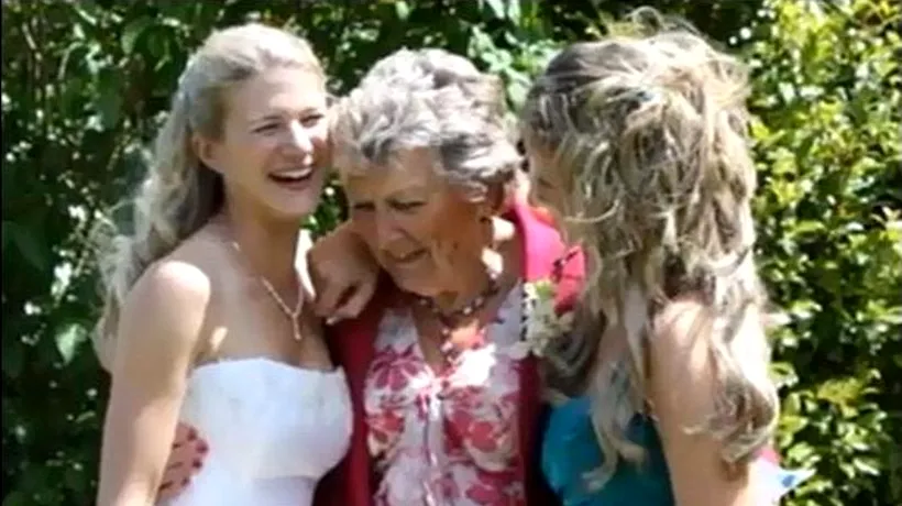 VIDEO. Gafa unei bunicuțe la nunta nepoatei sale