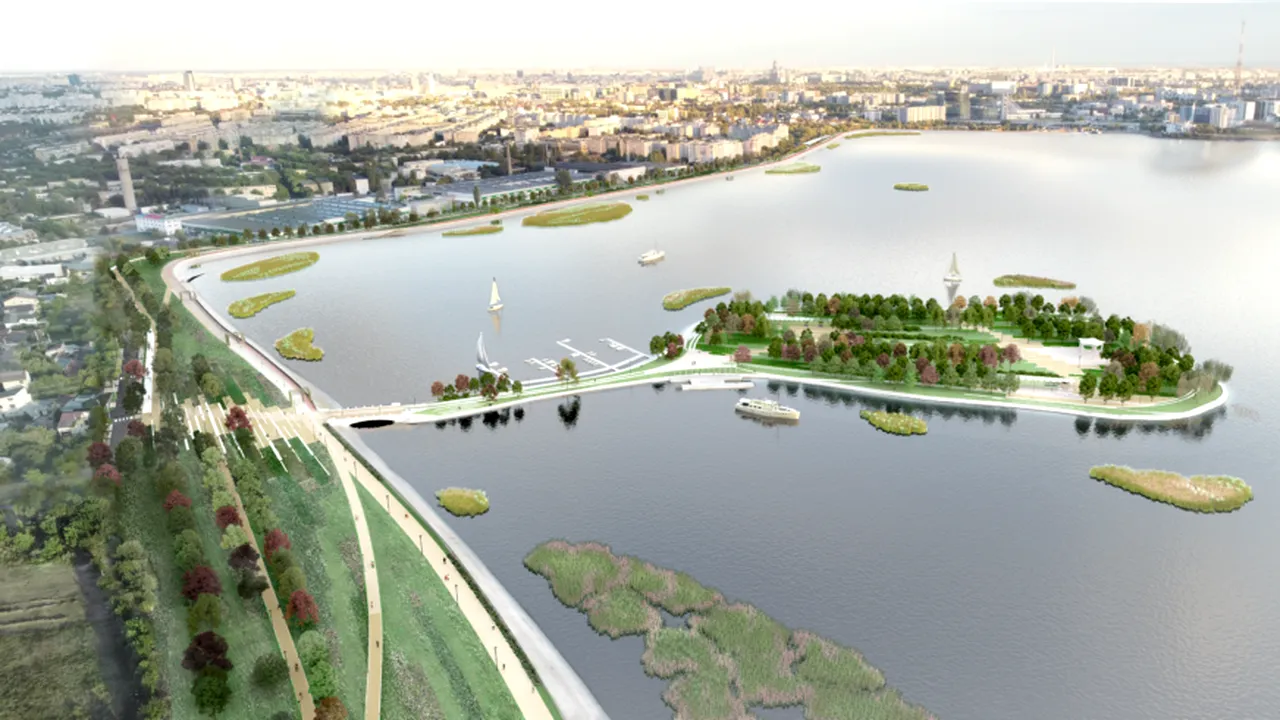 Proiectul Lacul Morii, o investiție de 25-30 milioane de euro. Insula ar trebui să fie gata la finalul anului viitor, iar parcul peste doi ani