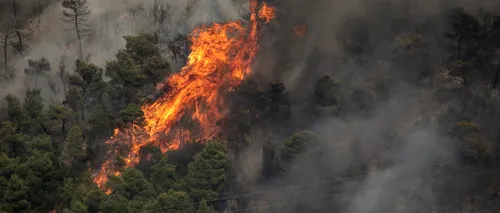 Un nou incendiu puternic de vegetație a izbucnit în Grecia