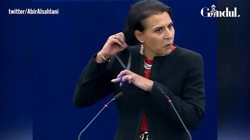O eurodeputată suedeză și-a tăiat părul în timpul unui discurs din Parlamentul European. Gestul, în semn de solidaritate cu femeile din Iran | VIDEO