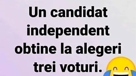 BANCUL ZILEI | Un candidat independent obține la alegeri 3 voturi