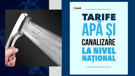 TOP 3 cele mai mici/mari tarife apă potabilă și canalizare în România, în luna septembrie 2025. Bucureștiul, pe podium