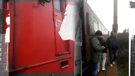 VIDEO | Călători blocați în câmp după ce locomotiva trenului în care se aflau s-a defectat, în Dolj
