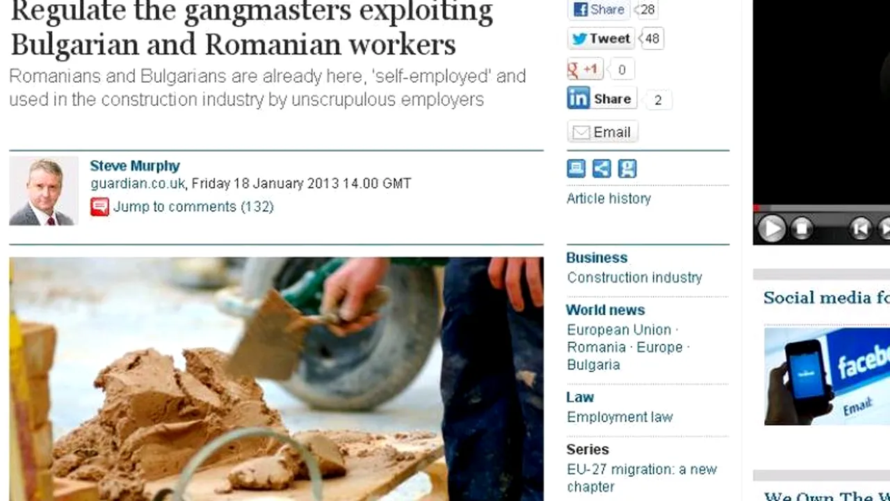 The Guardian: Abuzurile la care sunt supuși muncitorii români și bulgari în Marea Britanie trebuie oprite