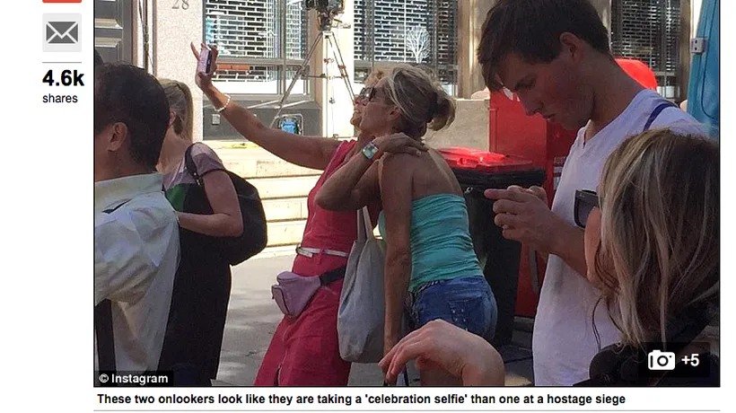 Și-au făcut selfie la locul luării de ostatici din Sydney - GALERIE FOTO