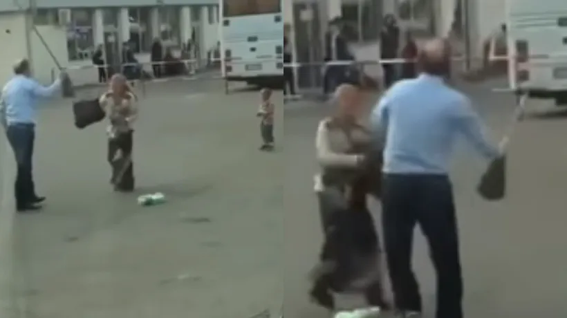 „Mi-ai lovit copilul. O femeie cu un prunc în brațe, bătută cu o coadă de mop în autogara din Zalău- VIDEO