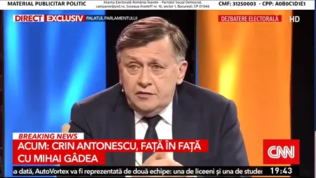 Crin Antonescu, despre Victor Ponta: După ce se dă suveranist, după ce se dă patriot, după ce se dă economist, acum se dă și ANTISISTEM