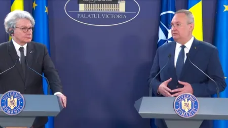 Nicolae Ciucă s-a întâlnit cu Thierry Breton, comisarul european pentru PIAȚĂ INTERNĂ: „Am vorbit despre Ucraina și Moldova, dar și despre Schengen”