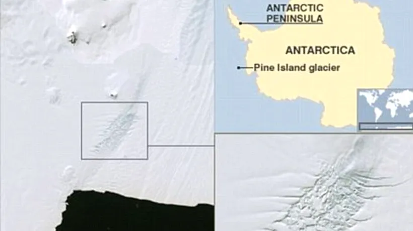 VIDEO: Un aisberg de mărimea New Yorkului stă să se desprindă în Antarctica
