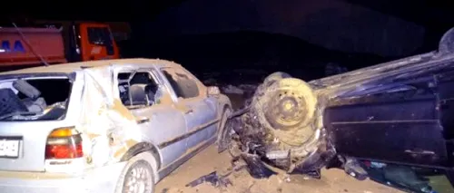 Accident cu trei români produs în Bulgaria, după ce șoferul nu a observat că autostrada pe care conducea se termină