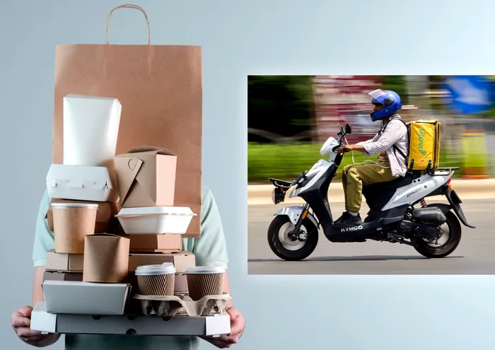 Ce salariu încasează un livrator Glovo care muncește pe timp de ploaie.