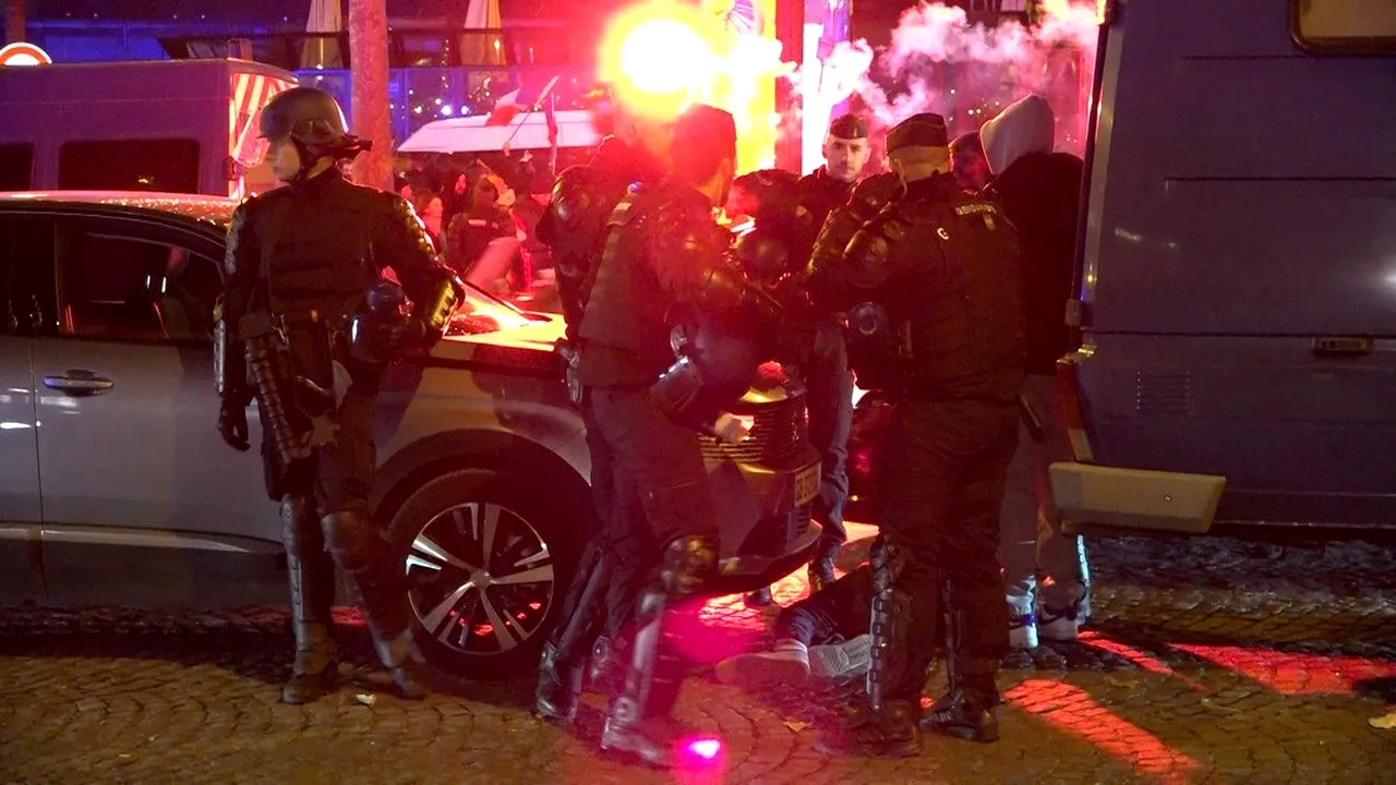 Conflicte după Franța – Maroc, semifinala CM 2022! Arestări și o victimă de 14 ani! VIDEO