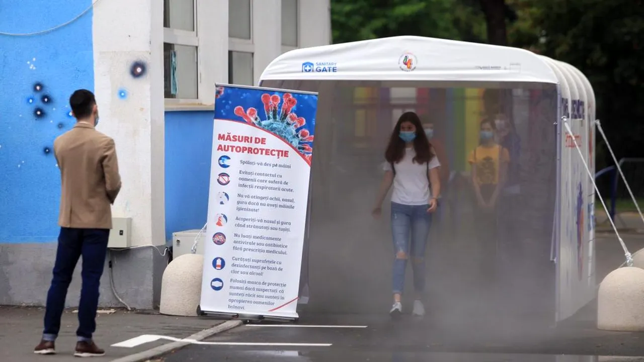 OMS. Tunelurile dezinfectante, pericol pentru elevi? Cum le-ar putea afecta sănătatea