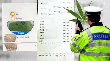 Un şofer din Mehedinți oprit în trafic de poliţişti combinase o cantitate uriașă de alcool cu canabis. Avea o VALOARE RECORD de 4.02 mg/l alcool pur în aerul expirat 