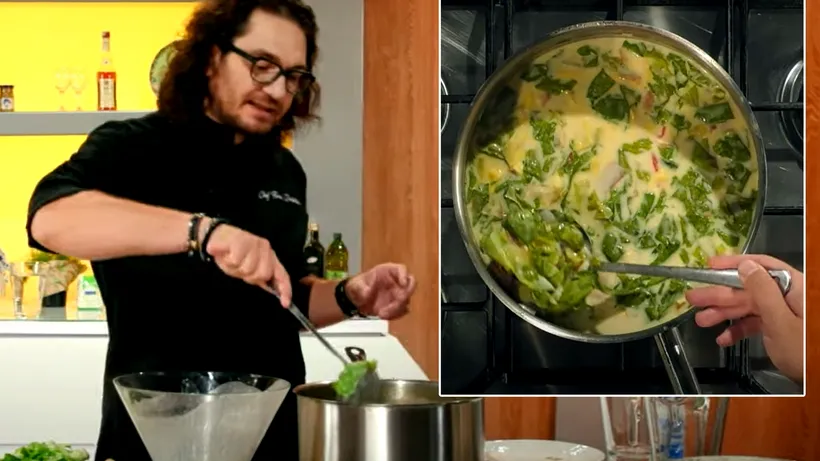 Rețeta de ciorbă de salată verde a lui chef Florin Dumitrescu. Ce înseamnă, de fapt, „zeama de șelată”