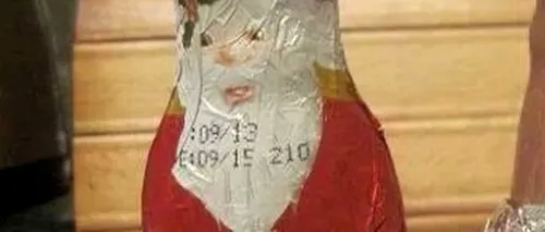 FOTO: Ce a descoperit un bărbat când a desfăcut un Moș Crăciun de ciocolată