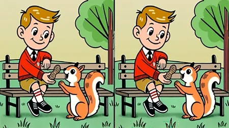 TEST de inteligență | Găsiți cele 3 diferențe dintre aceste două imagini! Aveți la dispoziție 29 de secunde