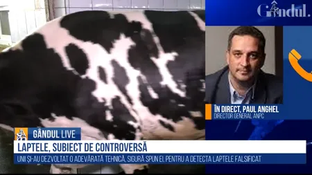 GÂNDUL LIVE. Paul Anghel, directorul general ANPC: „Unele dintre persoanele care vând lapte în piață nu au spații corespunzătoare de refrigerare”