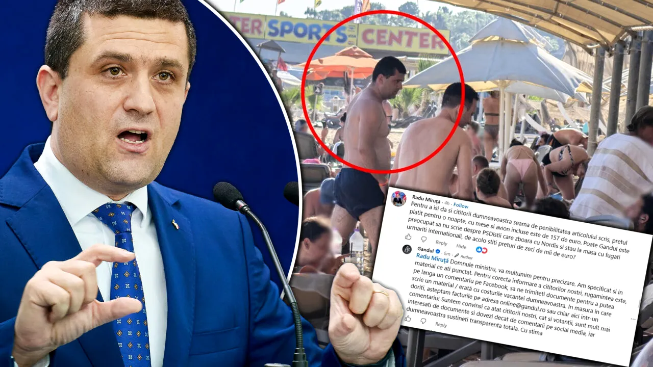 De pe plajă, Miruță polemizează cu Gândul. După ce am publicat poze cu el pe litoralul turcesc, ministrul demis susține că a plătit mai puțin pe cazare decât tarifele de pe site-urile de profil