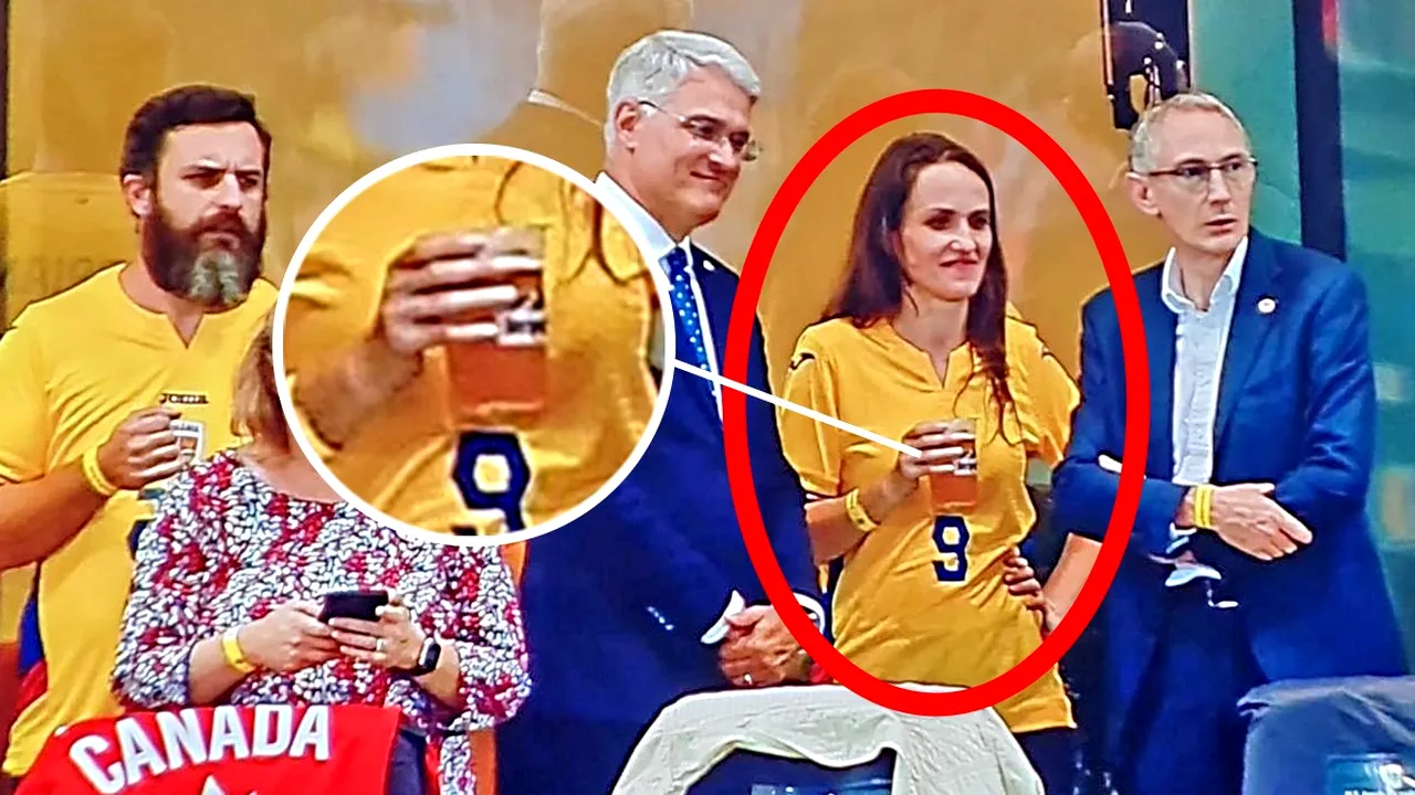 Ministra de Externe, Oana Țoiu, cu BEREA în mână în lojă la amicalul România – Canada. Ce spune legea