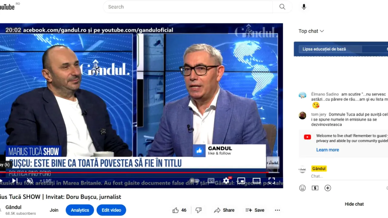 POLL Marius Tucă Show: „Care credeți că e cauza atitudinii turiștilor de la mare/munte, care se expun pericolelor?”. Au fost patru variante de răspuns