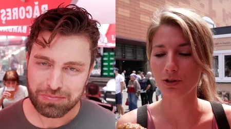 Au prins gustul! Reacția lui Tommy și Sammy din America după ce au mâncat mititei în Piața Obor