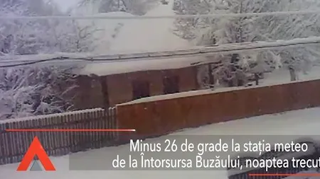 MINUS 26 DE GRADE la Întorsura Buzăului, cea mai scăzută temperatura din acest sezon. În Capitală revin NINSORILE
