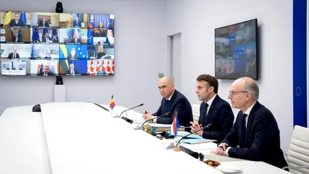 Summit cu repetiție, în ONLINE, la Élysée / DOI demnitari lângă Macron / BOLOJAN: S-a convenit că periodic vor fi întâlniri de informare