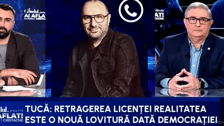 Marius Tucă: Retragerea licenței Realitatea Plus este o nouă lovitură dată democrației