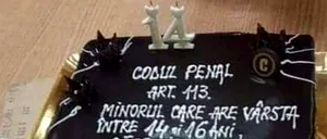Banc? Nu, e REALITATEA! Ce a scris un român pe tortul fiului lui, Mihai: „Codul Penal, art. 113: Minorul care…”