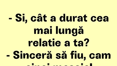 Bancul de luni | Cea mai lungă relație