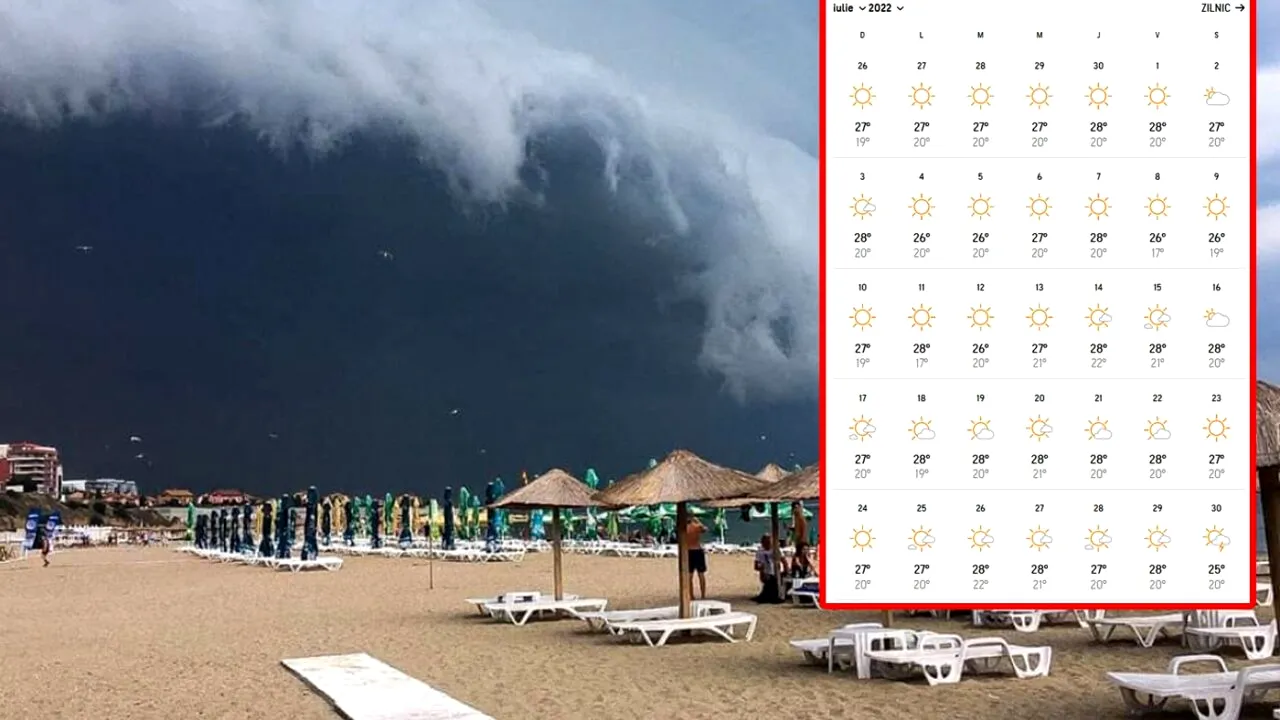 Meteorologii Accuweather au modificat prognoza. Temperaturi bizare în luna iulie în Mamaia, Vama Veche și Eforie Nord