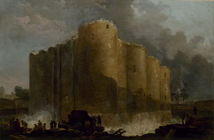 Bastilia în primele zile ale demolării - de Hubert Robert.