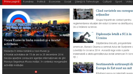 DEPARTAMENTUL DE PROPAGANDĂ al lui Putin părăsește România. Anunțul făcut de VOCEA RUSIEI 