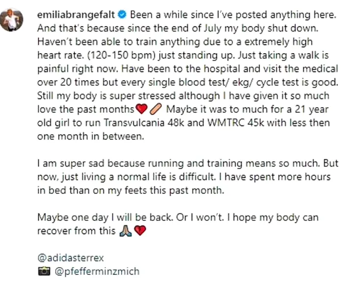 Mesaj Atleta suedeză Emilia Brangefalt s-a sinucis la 21 de ani