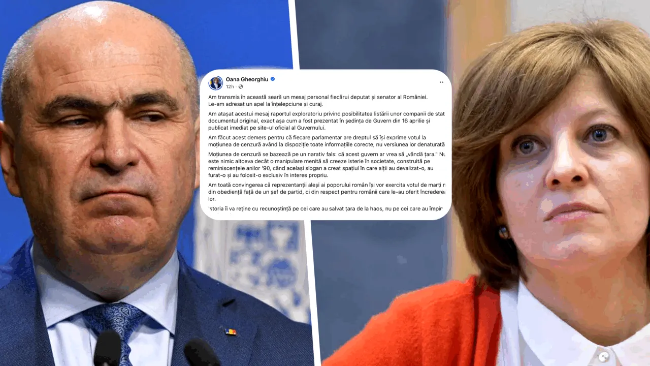 Gândul a intrat în posesia mesajului transmis de vicepremierul Gheorghiu către parlamentari înainte de moțiune. Cum încearcă să le întoarcă votul