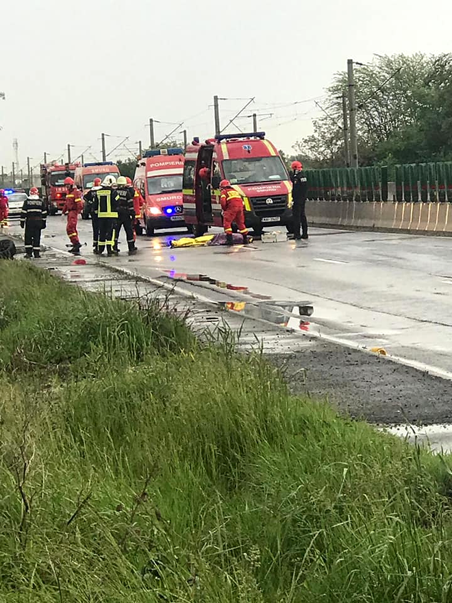 Accident pe Centura București