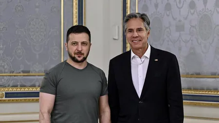 UPDATE VIDEO | Secretarul de stat american, Antony Blinken, este la Kiev, unde va anunța un nou ajutor în valoare de 1 miliard dolari