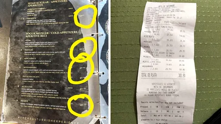Cum a fost păcălit un TURIST la nota de plată, într-un restaurant turcesc din Constanța: 
